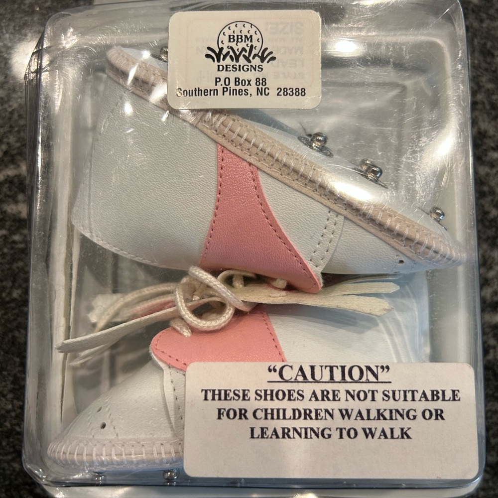 Pink and White baby golf Shoes